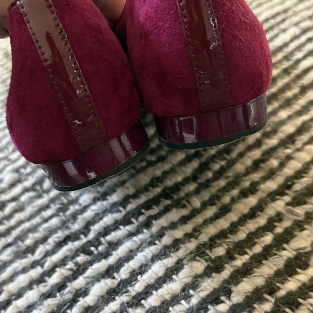 Donald J. Pliner Maroon Suede Flats - Picture 4 of 4